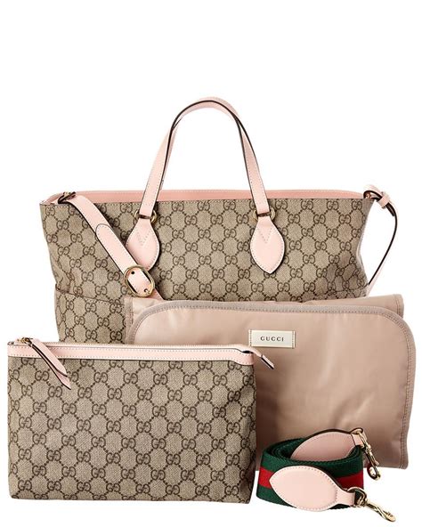 blue gucci diaper bag|gucci gg supreme changing bag.